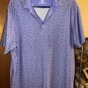 Men's light purple golf polo